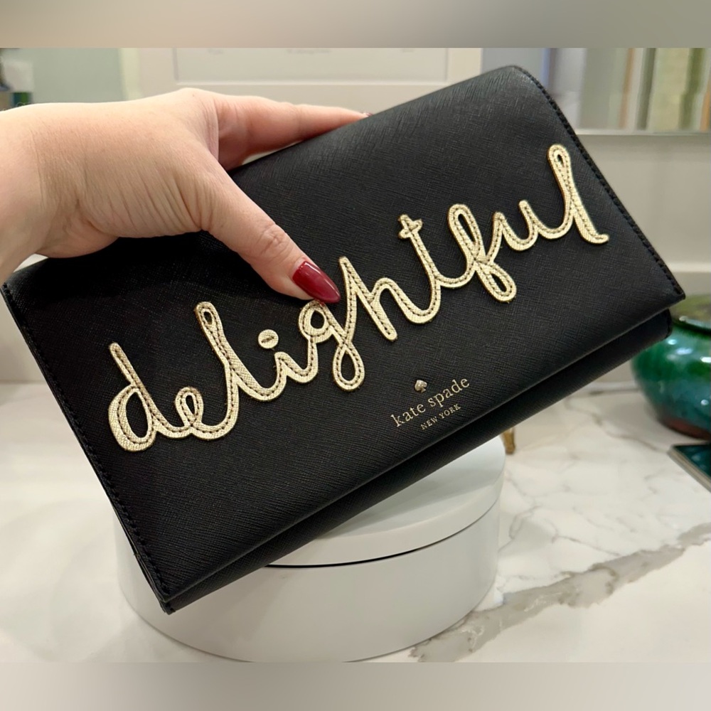 kate spade - New York - Cedar Street Delightful Tally Clutch - EUC